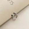 Women's Black Zircon Irregular Index Finger Ring - High-End Versatile Design