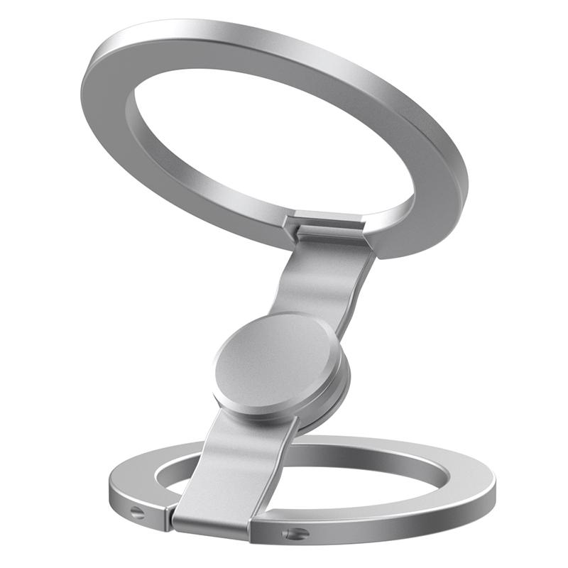Mobile Phone 360° Rotation Double-sided Magnetic Holder for Magsafe Portable Metal Finger Ring Stand for iPhone 17 16 15 Samsung