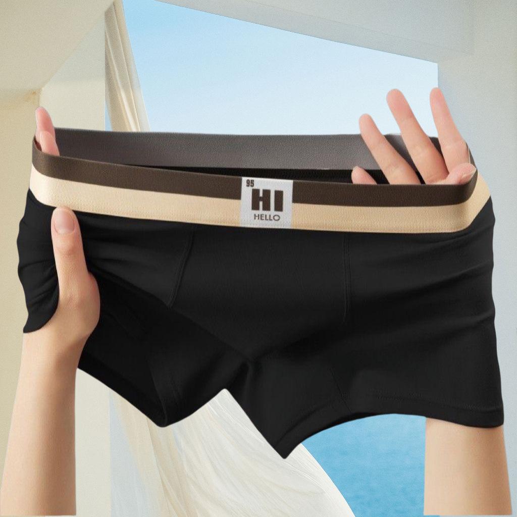Solid Color High-End Men'S Underwear Comfortable And Breathable Boxer Underwear Soft And Skin-Friendly Boxer Underwear Mid-Waist Youth Shorts