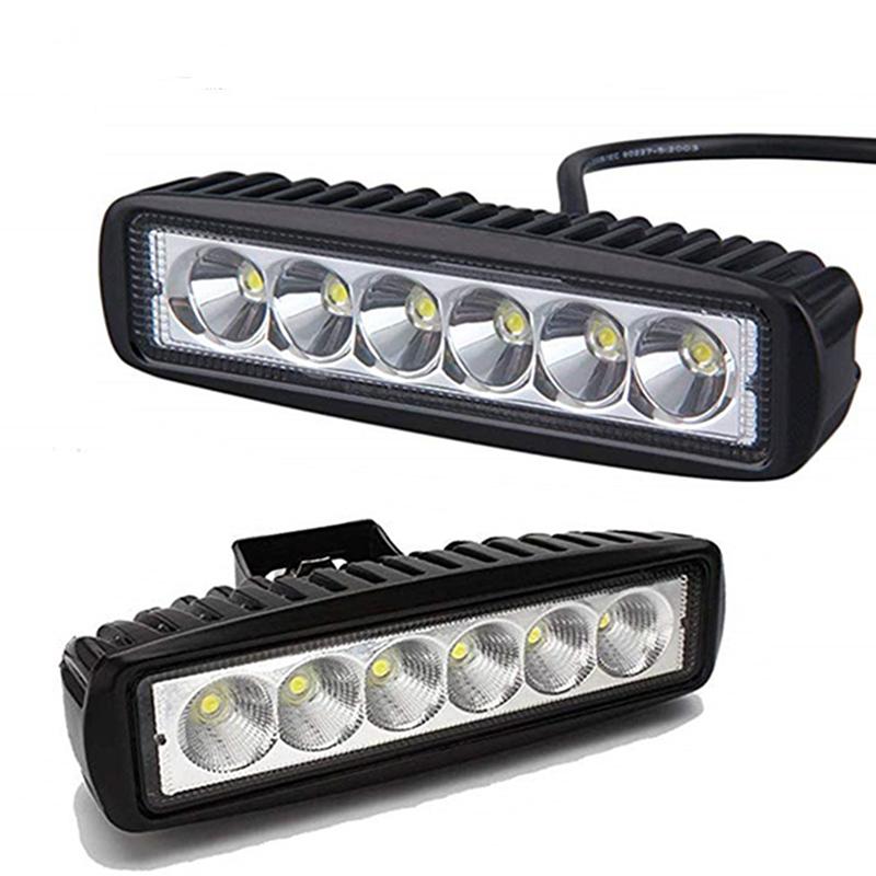 18W 6 Led Car Led Work Light Drl Spotlight High Bright Waterproof Auto Offroad Suv Truck Headlights Driving Lamp 12V