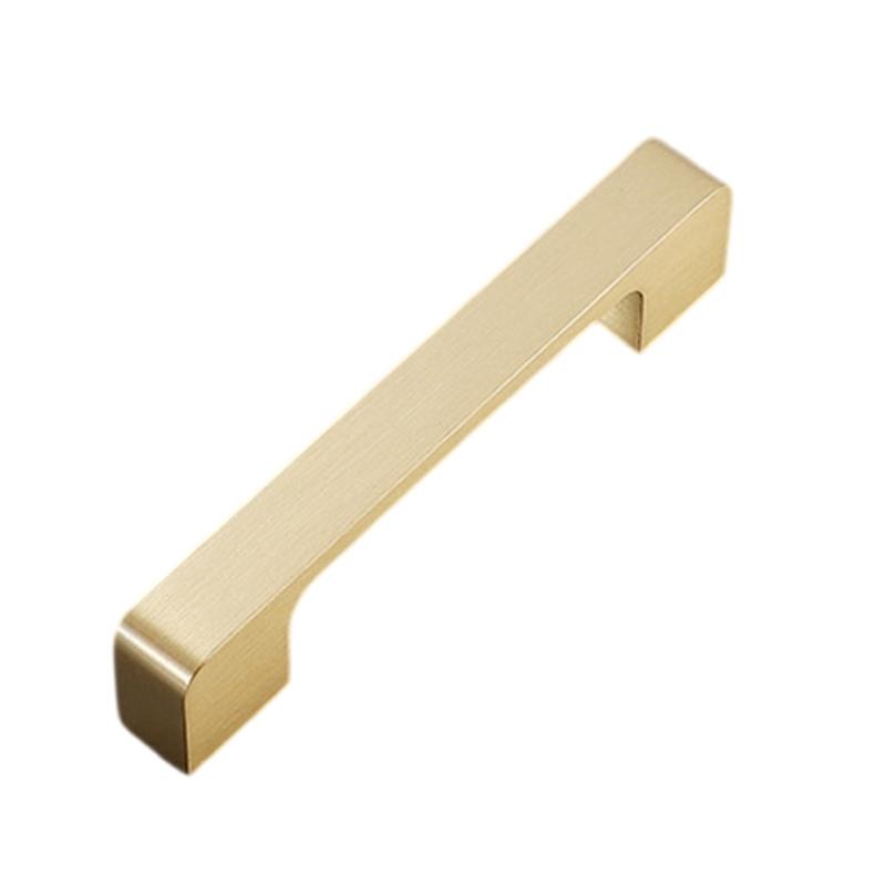 Brass Cabinet Drawer Handle Long Square Furniture Decorative Handle Cupboard Pulls Furniture Decoration Hardware