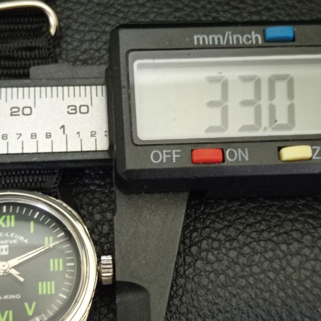 VINTAGE FAVRE LEUBA SEA KING 101 HAND-WINDING SWISS MENS BLACK WATCH A702006-5 R208-a702006