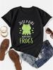 2025 New Summer Fashion Just A Girl Who Loves Frog Shirt Cute Frog Shirt Fun Frog Lover Gift Women's Round Neck T-shirt Y2K Top