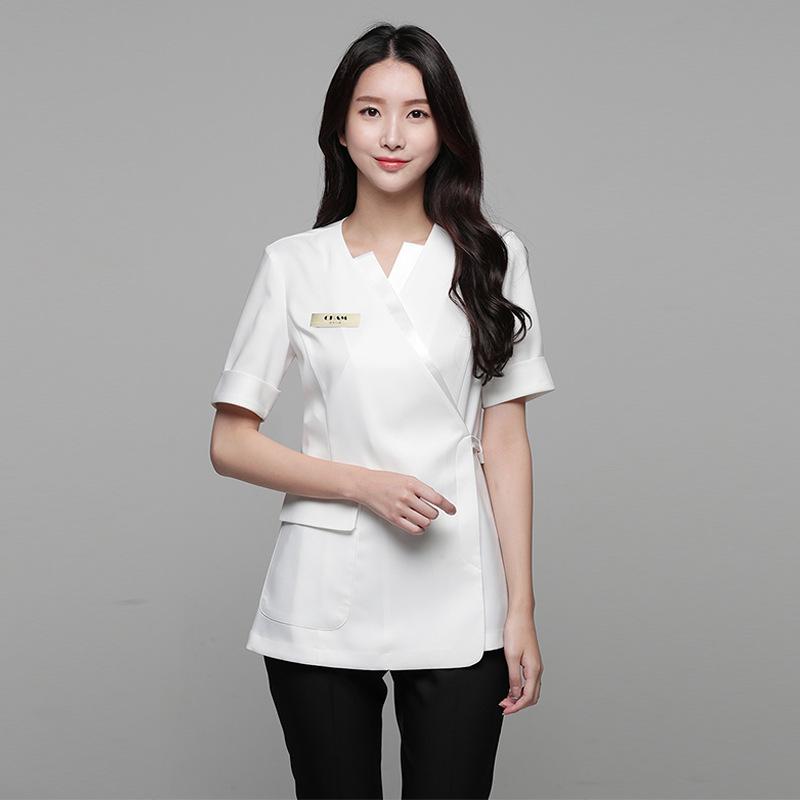 Costum de tehnician de salon profesional în stil coreean pentru femei