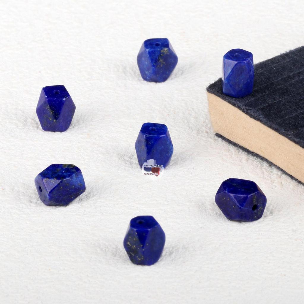 Octagonal Lapis Lazuli Barrel Beads Bracelet for DIY Weaving