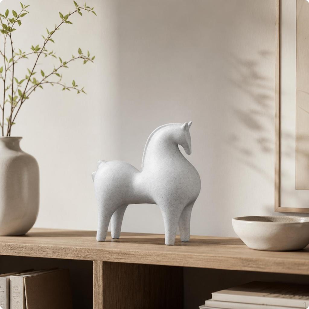 Abstract Horse Figurine Minimalist Decorative Artistic for Wine Cabinet