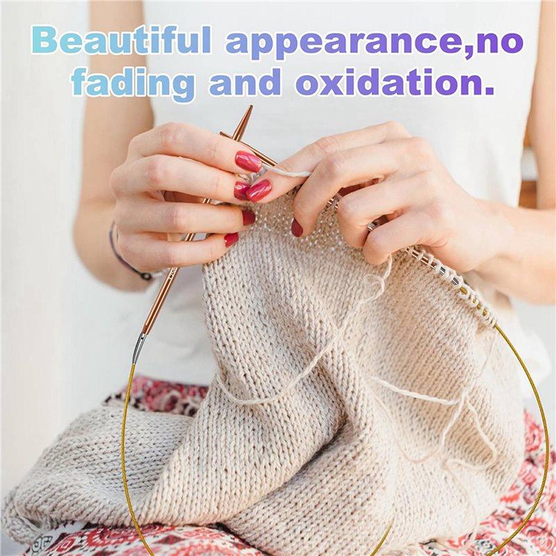 2025 Trend 26 Pairs Of Interchangeable Circular Knitting Needles Set, Circular Knitting Needles, Knitting Needles,3Mm-10Mm