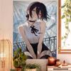 Anime CChainsaw Man RReze Printed Large Wall Tapestry Indian Buddha Wall Decoration Witchcraft Bohemian Hippie Decor Blanket