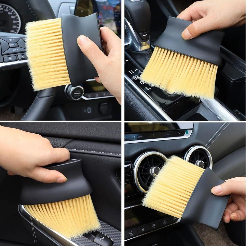 Portable Interior Cleaning Brush Cleaning Tool Nylon Brush Dust Removal Brush Lightweight Easy To Use Auto Interior Dust Brush