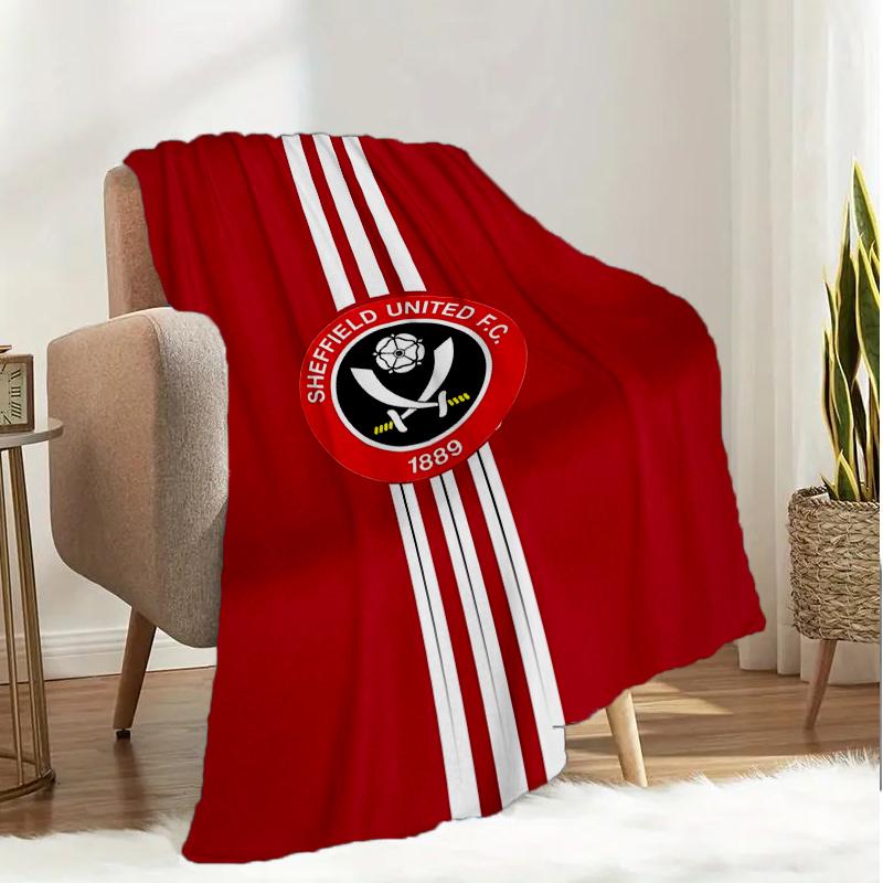 She-ffield Fc Crest Blanket Lightweight Ideal Bedding Blanket Perfect for Travel, Camping, Living Rooms, Offices, Sofas, Fan Christmas gift