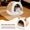 Deer Antler Cat Bed Cave Non-Slip Pet Plush Nest cold-proof dog bed Pet Supplies for Dog Puppy Kitten Sleeping