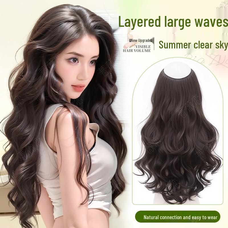 Large Wave Long Curly Wigs for Women - Fluffy, Invisible Hair Patch, Clip-In Extensions for Volume Boost