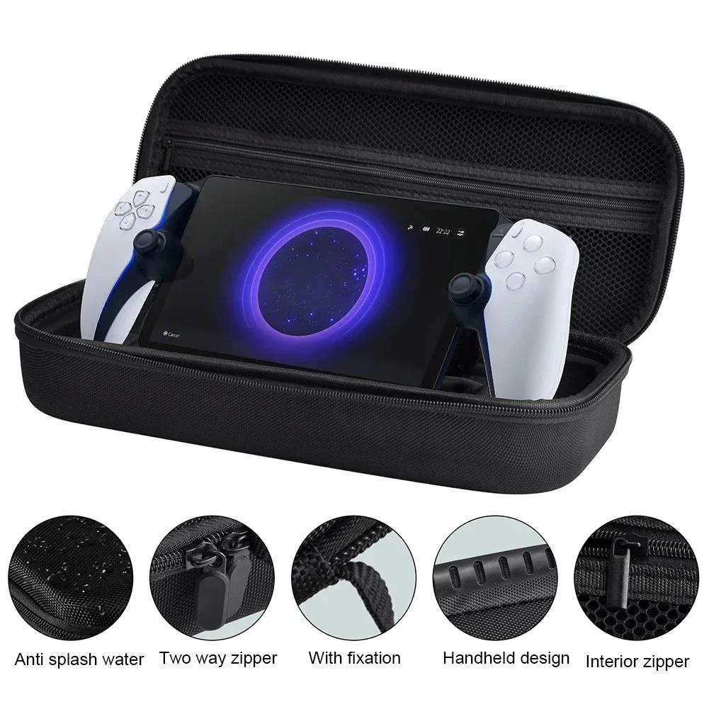 Carrying Case Shockproof Splashproof Portable Storage Bag with Mesh Pocket Hard Shell Case for SONY PlayStation Portal