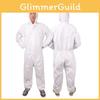 Protective Coveralls With Blue Tape And Zipper For Industrial Farming And Painting Safety Applications