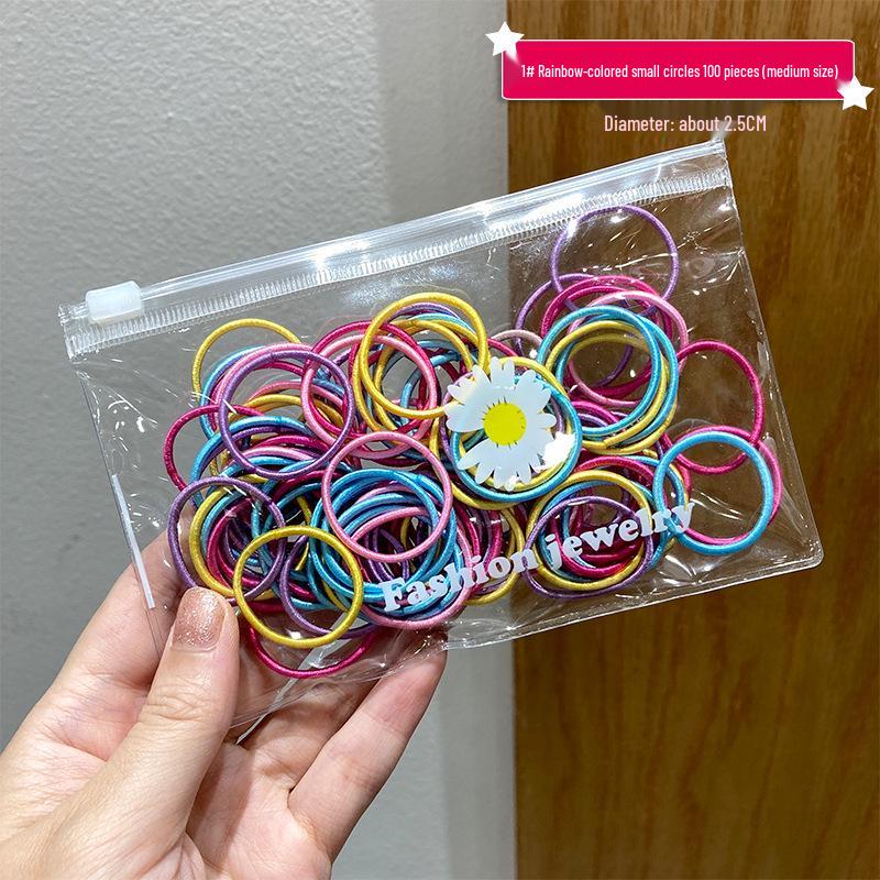 100 Pcs Child and Baby Hair Ties - Elastic, No Damage, High Elasticity Hair Bands for Small Ponytails