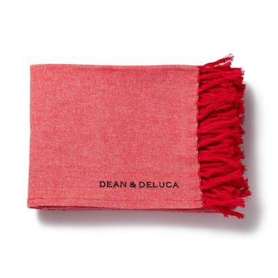 DEAN DELUCA Cotton Chambray 130 X 180 Cm & Cloth, Red, Approx.