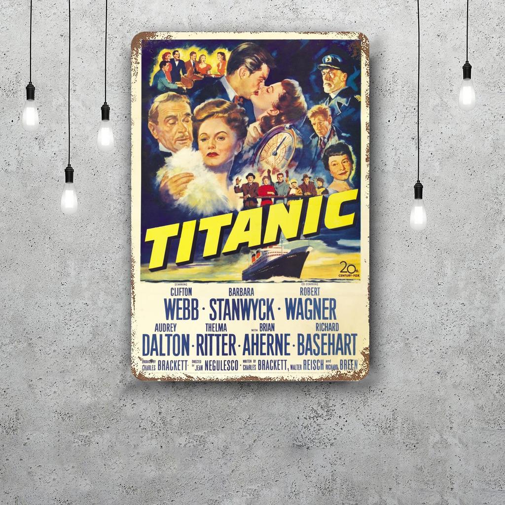 titanic movie Retro Vintage Tin Sign Poster Decorative Plaque Metal Plate Wall Decor