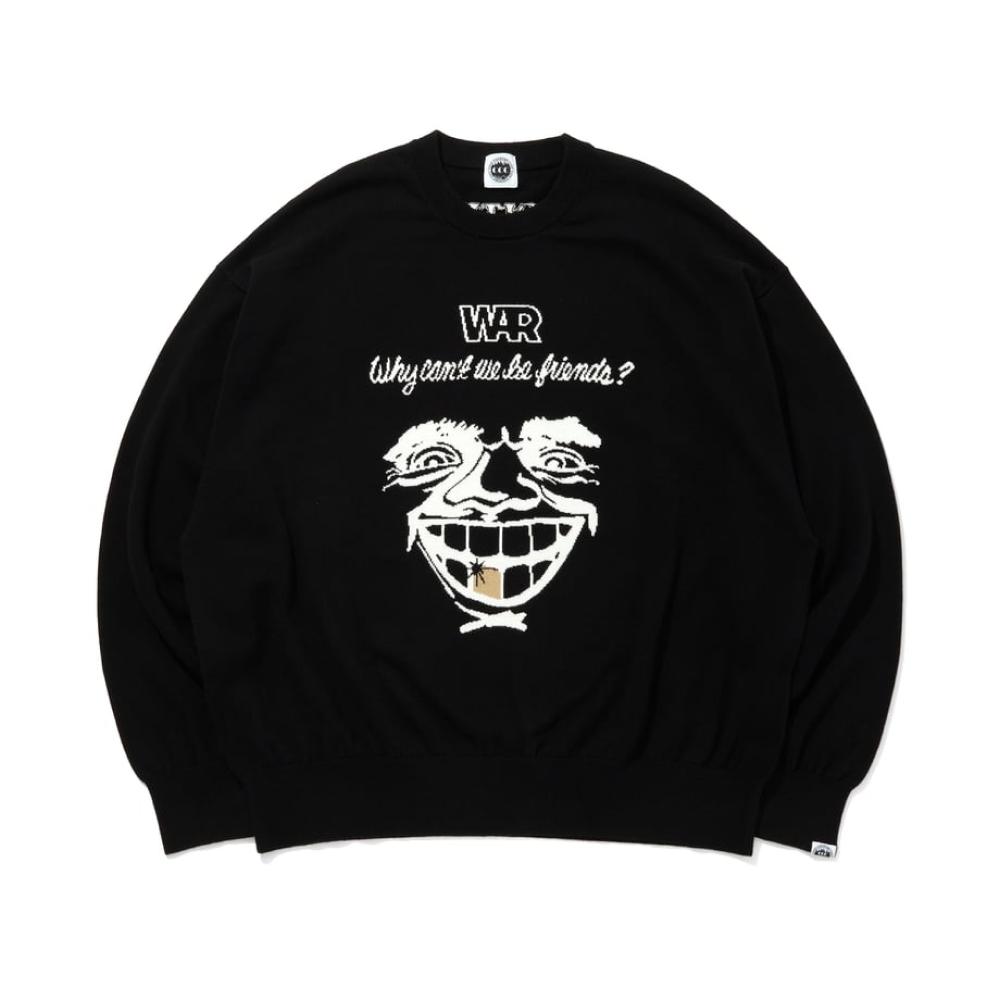 Sitikeonteulisiti X Water Intarsia Knit Y Can'T We Be Friends Black Unisex