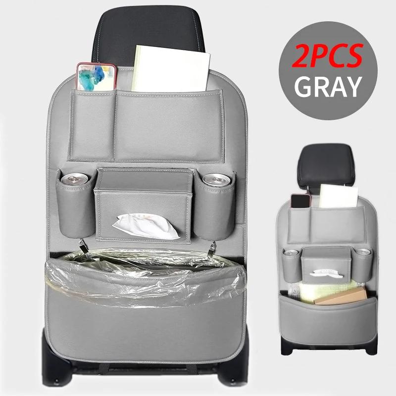 2 szt. wielofunkcyjny organizer na oparcie siedzenia samochodu PU skórzana torba na tylne siedzenie przechowywanie w samochodzie z 6 kieszeniami do przechowywania w podróży porządkowanie