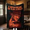 1pc Nightmare on Elm Street,Freddy Krueger, Throw Blanket,Soft Bedding Cover,Flannel Blankets, Travel,Camping,All Seasons Use 102790