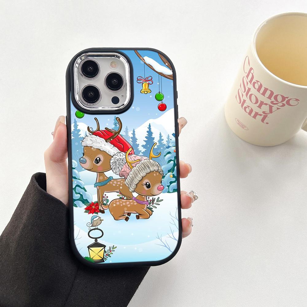 N116 Crăciun Fericit La mulți ani de artă Huse de telefon moi pentru Samsung S24 S23 A15 A12 A35 A54 Infinix Hot 40i Placare Cadru de protecție pentru cameră Capac din spate