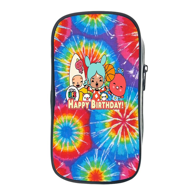 Toca Life World Pencil Case Gift Kids Boys Students Pencil Box Storage Pen Bag School Supplies Stationery Box