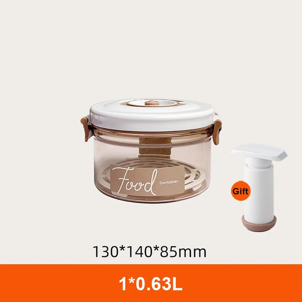 Food Storage Container Vacuum Box Large Capacity Food Dispenser for Kitchen Transparent Sealed Food Organizer Keep Lunch Fresh