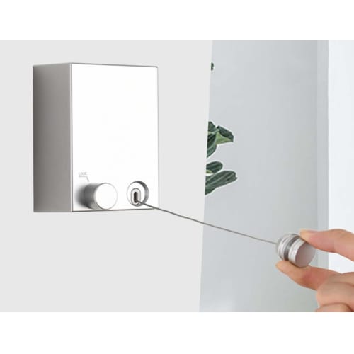 HOMEME Indoor Clothes Drying Wire, Latest Design, Laundry Dryer, Indoor Drying, Maximum Load Capacity 20kg, Extendable Rope, No Holes Required, Slow R