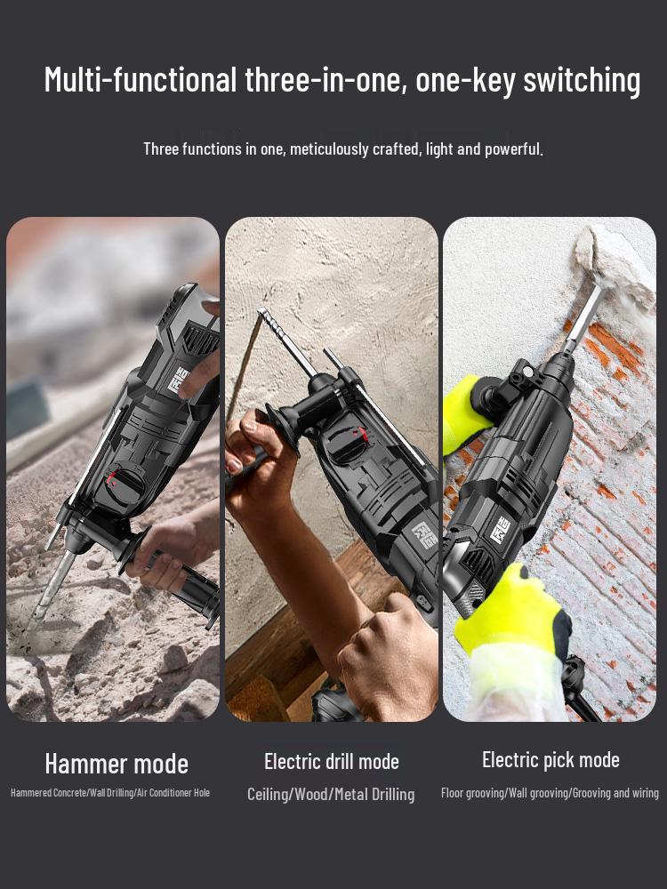 High-Power Multifunctional Electric Hammer & Drill for Concrete Walls
