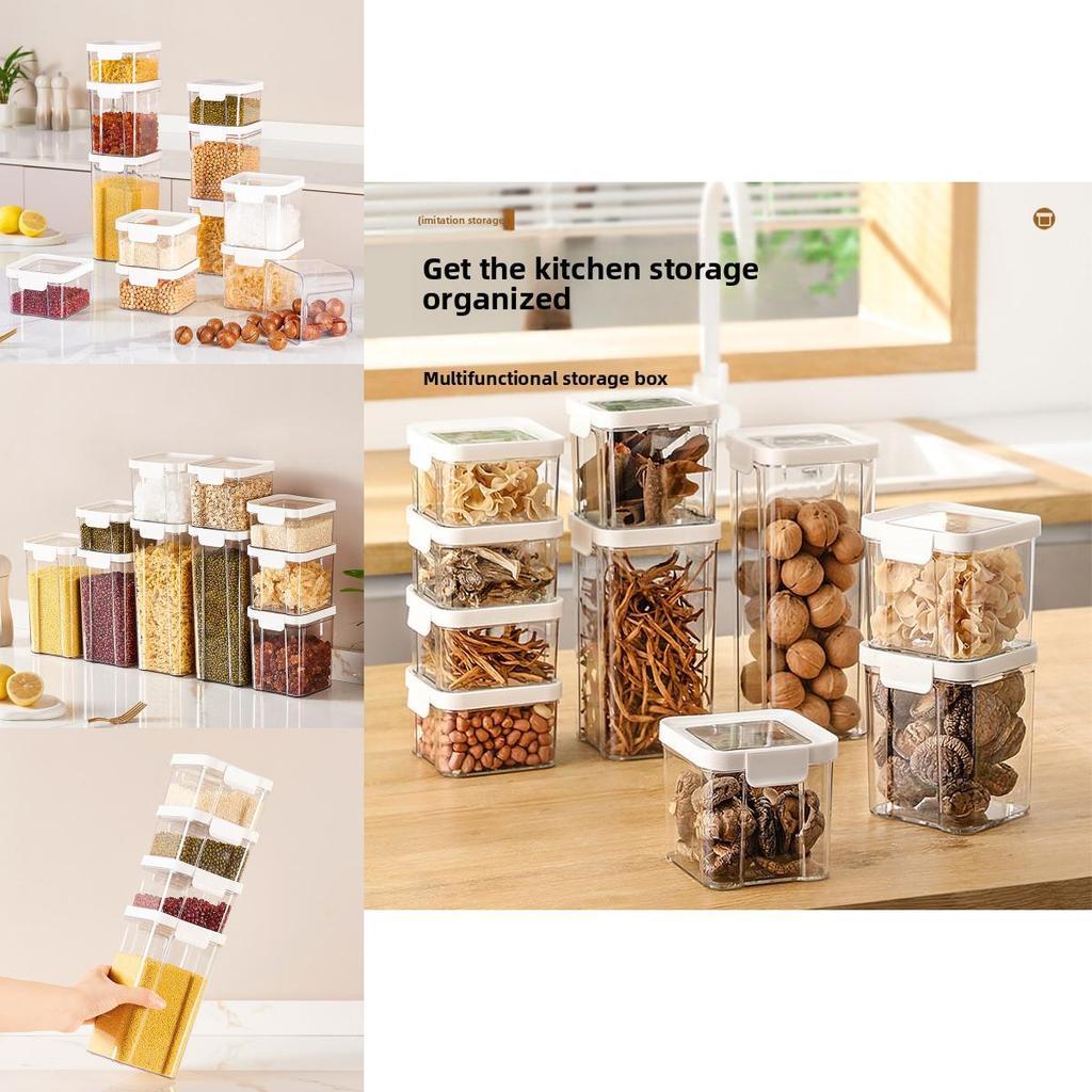 Kitchen Sealing Storage Container With Transparent Pet Material For Food Organization And Freshness