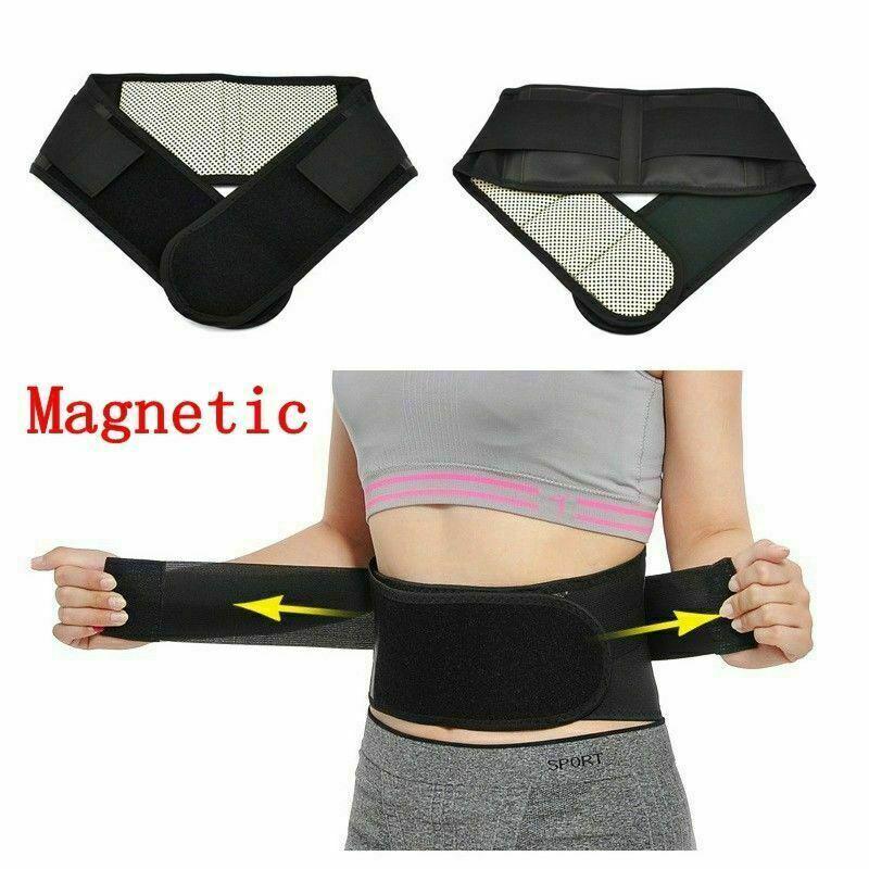 Adjustable Waist Support Belt with Self Heating Magnetic Therapy for Lumbar Pain Relief and Posture Correction