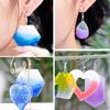 DIY Crystal Drop Earrings Mold Round Heart Pendant Oval Star Drop Earrings Mold