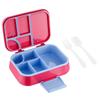 Microwave-Safe Bento Box Kids Students Lunch Container 5-Compartment Plastic Food Storage With Handle Leakproof