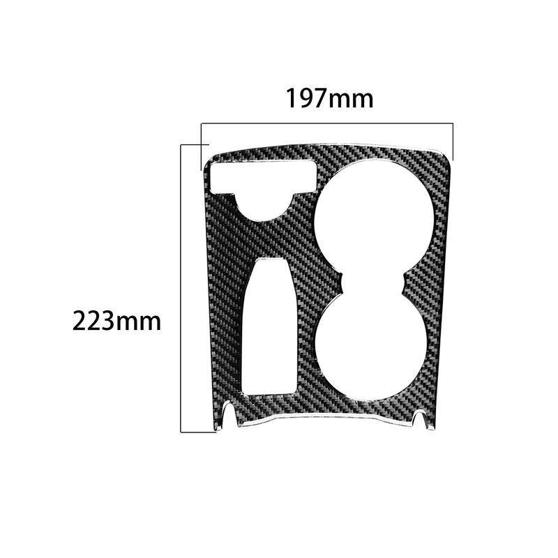 1Pc Carbon Fiber Car Interior Accessories Water Cup Holder Frame Cover Panel Trim for Benz C Class W204 2010-2014