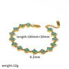 Four Leaf Clover Necklace And Bracelet Set With Zirconia And Stainless Steel For Elegant Casual Wear