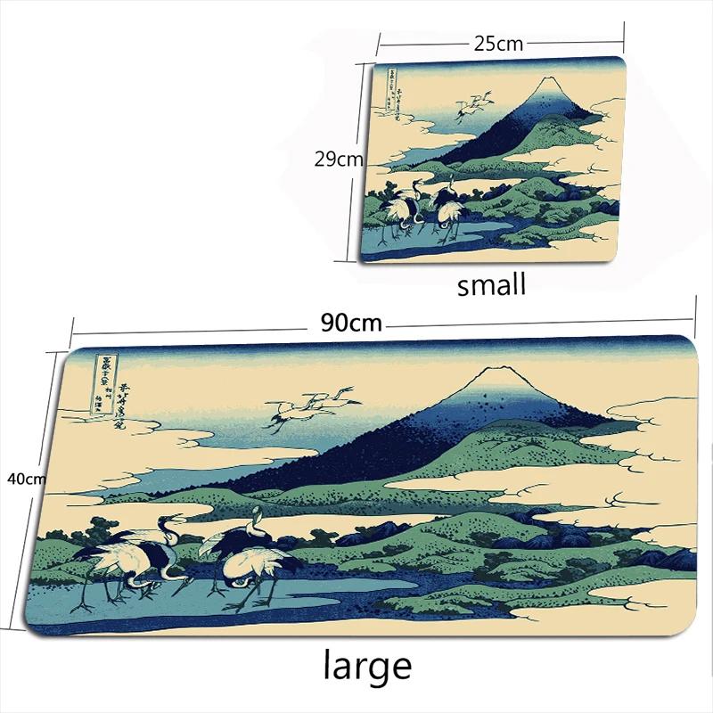 Giant Waves Mouse Pad Large Japanese-style Mouse Pads Company MouseMat Art Carpet Rugs Gamer Ukiyo-e Keyboard for Laptop 900X400