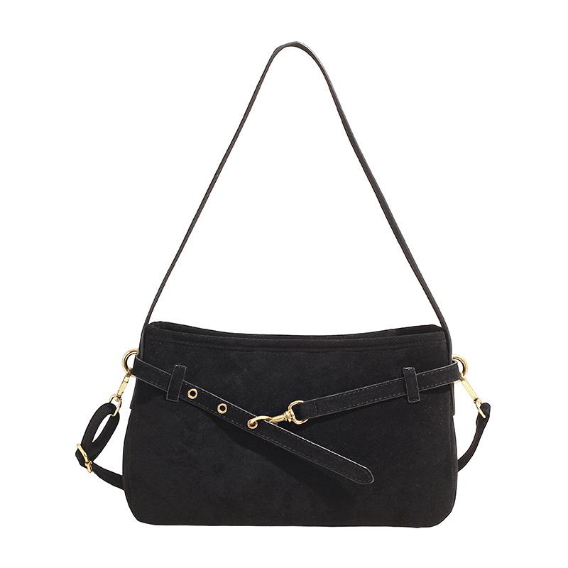 

Ретро портативная сумка-тоут для женской осени и зимы, новая простая и универсальная дорожная сумка большой вместимости на плечо, мессенджер чёрный