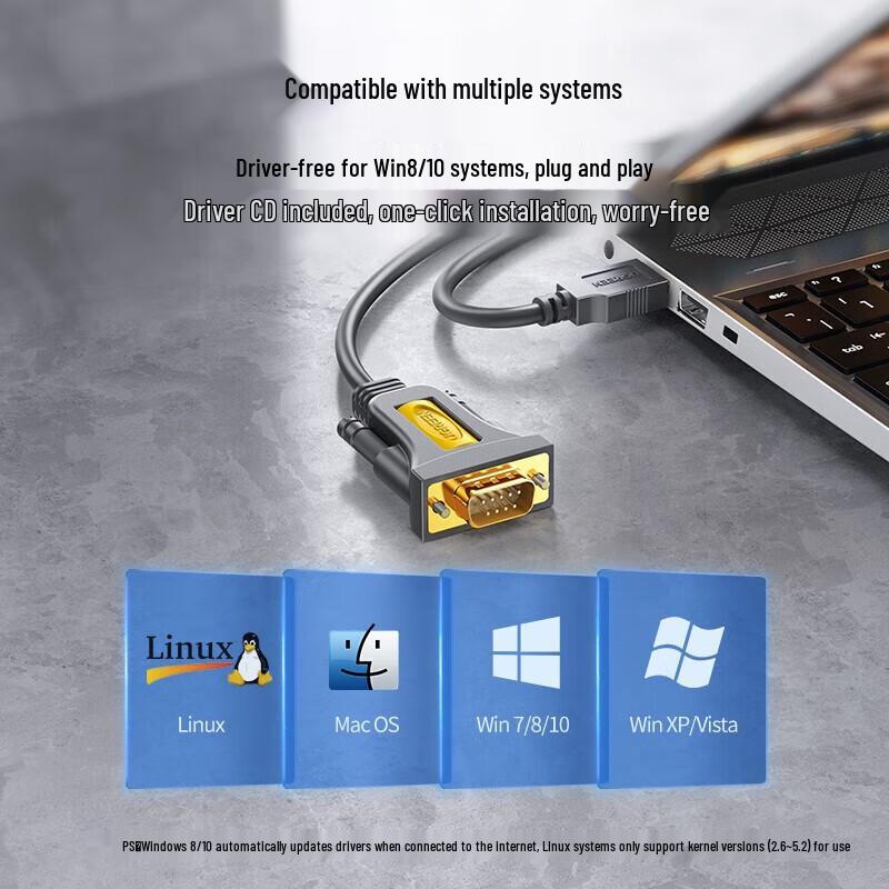 UGREEN CR104 USB to RS232 DB9 Serial Adapter Cable