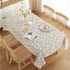 White Dandelion Flower Pattern Tablecloth With Lace Hem Home Coffee Pendant Tea Table Pad Meal Cloth