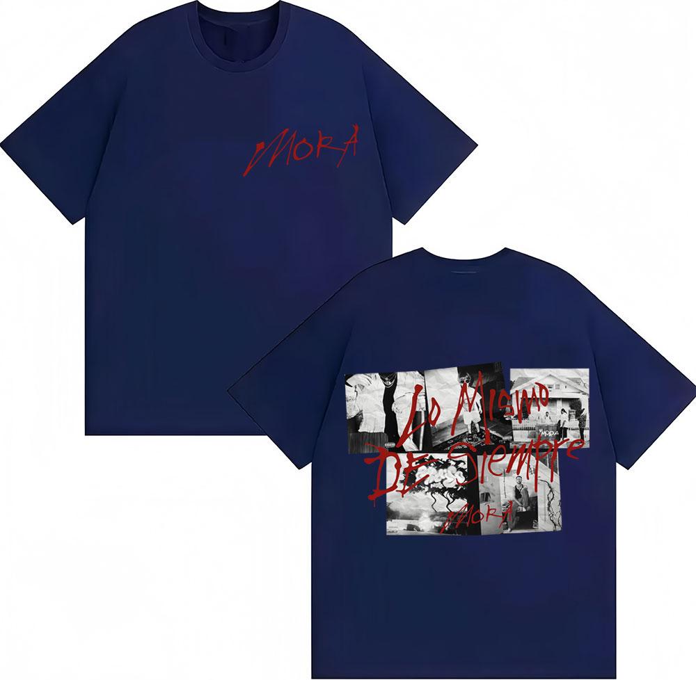 Mora Rapper T-Shirt Forever 2025 Tour, Oversized T-Shirt Retro Men's and Women's Short Sleeves Cotton Comfortable Short Sleeves
