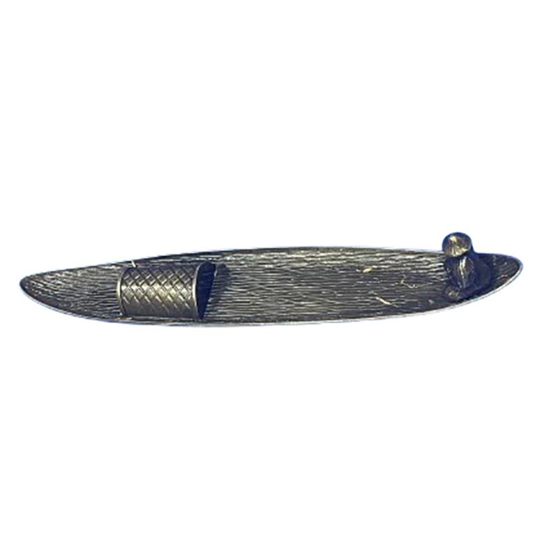 1Pc Vintage Bronze Small Incense Burners Ornaments Bamboo Raft Incense Base Incense Stick Holder Stand Tray Ash Catcher Plate