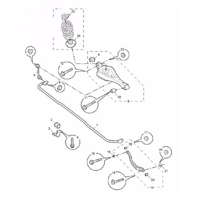 Auto parts High quality  30000192  (2pcs/set) Rear Stabilizer Link for Chinese SAIC ROEWE 550 MG6