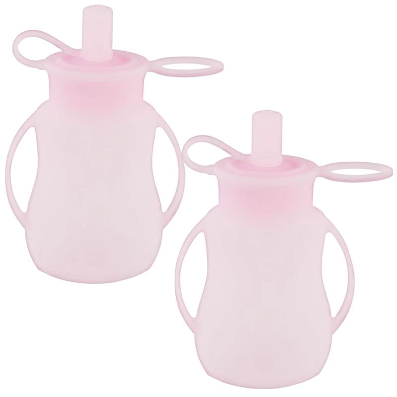 Practical-2Pcs Silicone Children Food Supplement Pouches - Leak-Proof, Squeeze & Suckable Milk/Juice Storage Bags