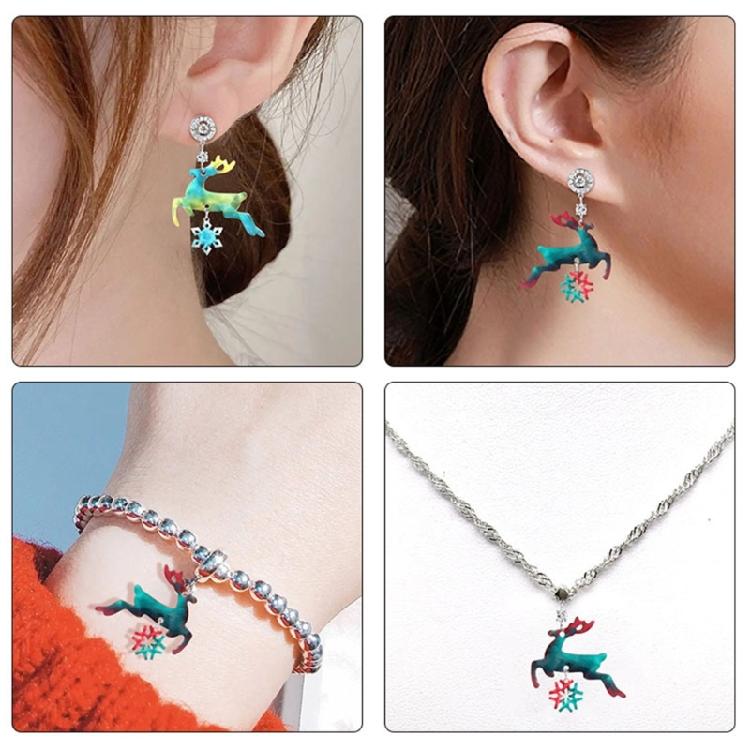 Silicone Moulds Jewellery Casting Supplies Snowflake Deer Earring Pendant Molds