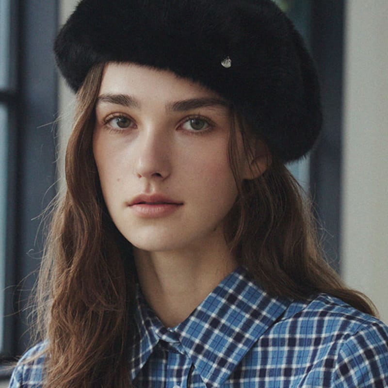 Marchen Milky Fur Beret_3color