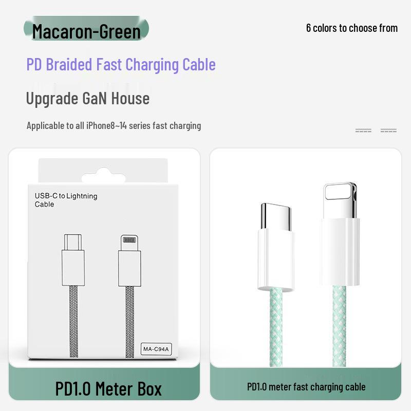 Compact 30W GaN Charger with Fast Charging Cable for iPhone 16, 3C Certified
