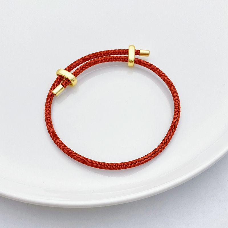 

Плетеный браслет из бусин на удачу для пары, подходящий ко всему, в год рождения Red wire rope 3mm