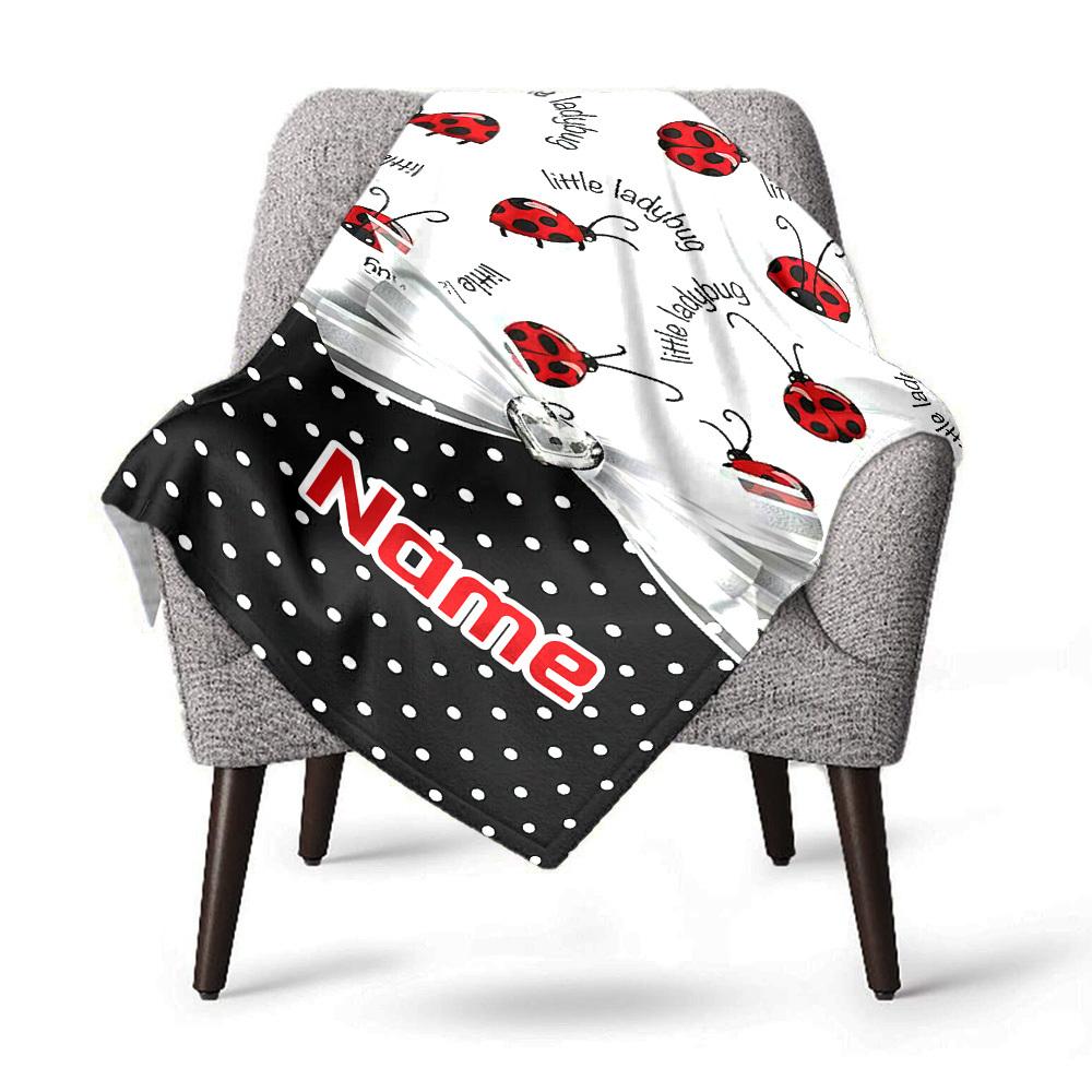 Ladybug Home Customize Your Name Blankets Soft Lightweight Allseason Multipurpose Blanket For Picnics Sofas Offices Beds Living Rooms Perfect Gift For