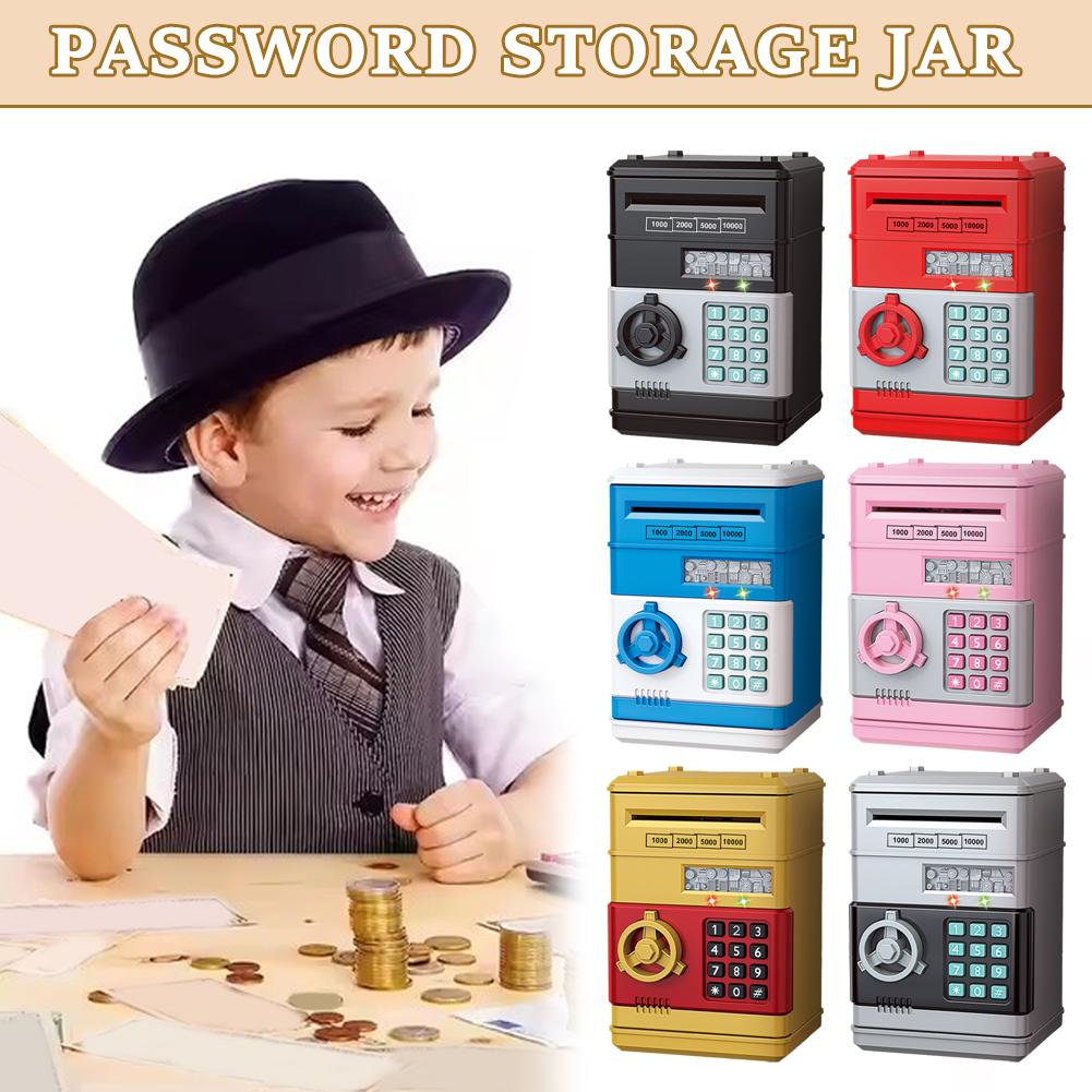 Salvadanaio Creativo ATM Elettronico Salvadanaio con Password Mini Cassaforte Monete Risparmio Contanti Salvadanaio Lucchetto Salvadanaio ATM Regalo per Bambino