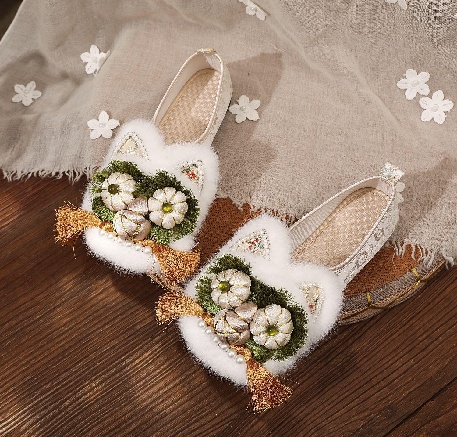 

Национальные туфли ручной работы с тигриной головой для DIY - Целый верх 41